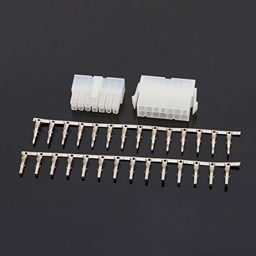 Aexit 20 pares acessórios de áudio e vídeo plástico branco dual de 14 pinos Male + fêmea de 4,2 mm + 14 pinos Terminal