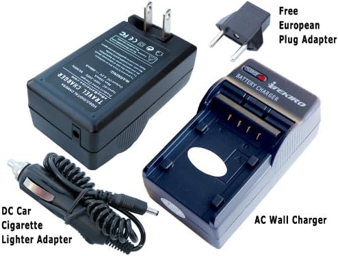 Kit de carregador de bateria de carro da parede AC ITEKIRO para Panasonic NV-GS180EG-S + ITEKIRO 10 em 1 Cabo de carregamento
