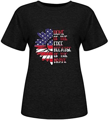 Camisas patrióticas para mulheres American Bandle camise