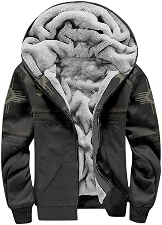 Jaquetas para homens, engrosse Sherpa Fleece forrado casacos de inverno quentes, roupas de ar -de -lamenta e capa com