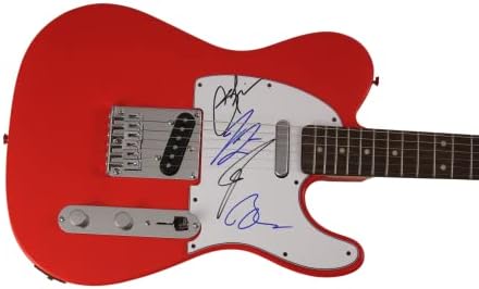 Kings of Leon Full Band assinou o autógrafo Red Fender Telecaster Guitar Guitar b W/ James Spence JSA Carta de Autenticidade - Assinada