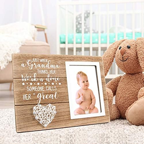 Vilight Botmó Grandma Picture Frame - Presentes para Bavgima - Anúncio da gravidez Presente para a nova bisavó - foto de 4x6 polegadas