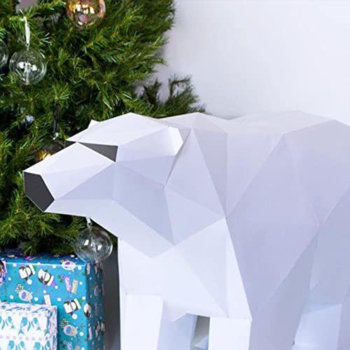 Modelo de papel de escultura de papel 3D urso polar modelo de origami quebra