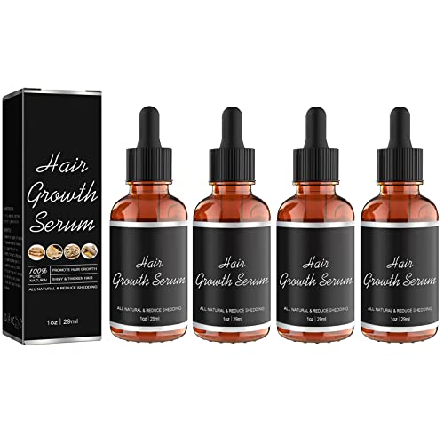 4pcs Alurium Hair Growth Serum para mulheres negras, soro de crescimento de cabelo de alurium, anti -perda de cabelo