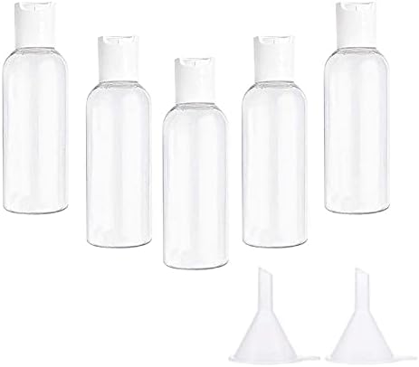 5pcs 100ml garrafas de plástico transparente garrafas vazias transparentes garrafas recarregáveis ​​garrafas de viagem definidas