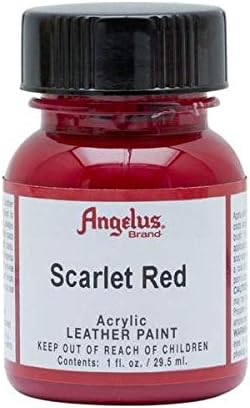 Angelus Acrylic Leather Paint, 1 oz, Scarlet