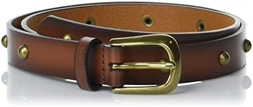 Lucky Brand Brand Feminled Countded Leather Belt com fivela de arnês