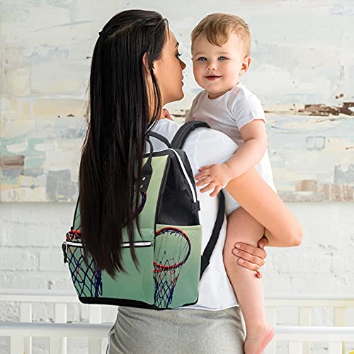 Bolsas de fraldas de basquete Modinha Mummy Mackpack de grande capacidade Bolsa de enfermagem Bolsa de viagem para cuidados com o bebê