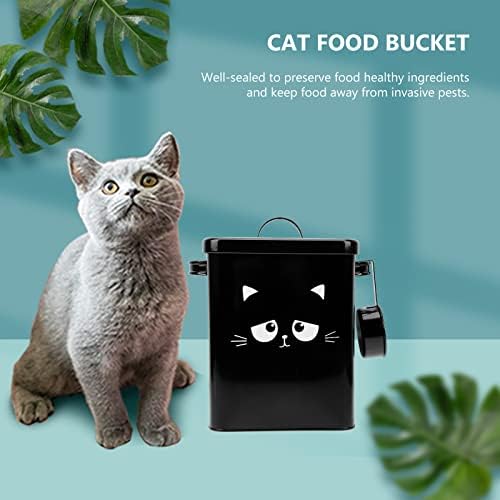 Libes decorativas de armazenamento contêiner de farinha alimentos para animais de estimação de alimentos para gatos recipiente de