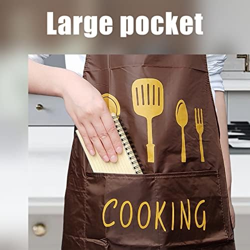Avental de cozinha de Yexexinm 8 para homens com 2 bolsos, aventais de cozinha unissex A aventais de aventais, avental