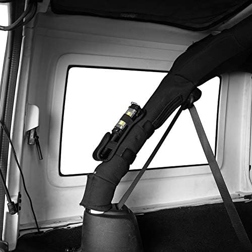 Hooke Road Roll Bar Montante lanterna de lanterna com lanterna de emergência LED para Jeep Wrangler 97-23 TJ JK JL