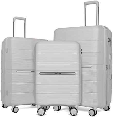 Conjuntos de bagagem do Figestin, mala de bagagem de 3 peças Conjunto de folga do conjunto de folga com rodas giratórias
