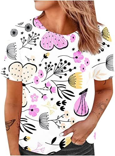 Meninas de manga curta blusas de borboleta blusas gráficas t camisetas de tripulação lounge de pescoço de penas sexy blusas 2023 tz