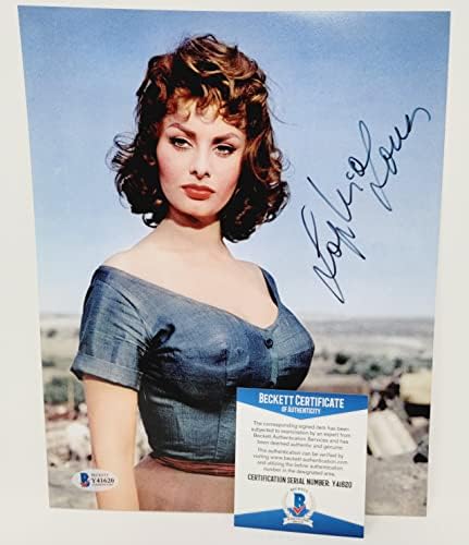 Sophia Loren autografou a fotografia 8x10 1967 The Pride and the Passion Beckett