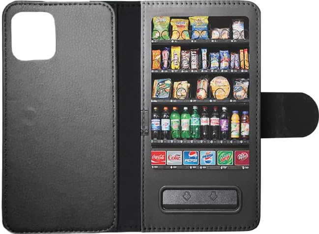 Cool Retro Vending Machine Flip Wallet Caixa Caixa Caixa para Apple iPhone 12 Pro Max
