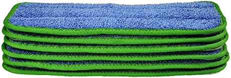 CleanAide® All Fore Twist Twist Yarn Microfiber Mop Pads 10 polegadas verde 6 pacote