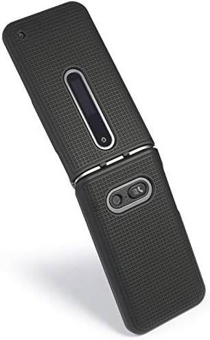 Capa de células nuas para LG Classic Flip, [preto] Tampa de casca dura de proteção protetora [textura da grade] para LG Classic Flip Phone L125DL