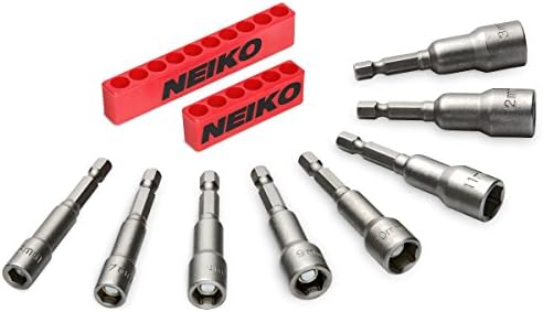 NEIKO 10066A 1/4 ”HEX HAKNET MAGNET POWER DORT Driver Driver | 5 peças | SAE | Tamanhos 1/4 a 1/2 | Cr-V