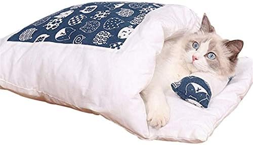 NBSXR -Casa de gato quente e quente de inverno Cama pequena de animais de estimação, saco de dormir de gato quente, caverna
