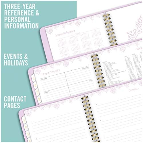 Cambridge 2019 Weekly & Monthly Planner, 5 x 8, pequeno, balé, roxo
