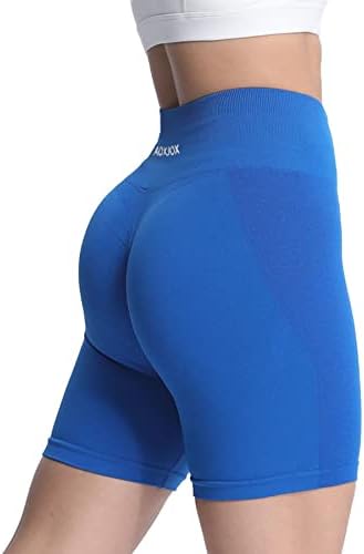 Shorts de treino de scrunch de aoxjox para mulheres, sem costura, levantando curta academia, executando o exercício ativo fitness