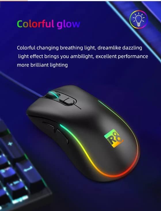 Mouse para jogos com luz LED