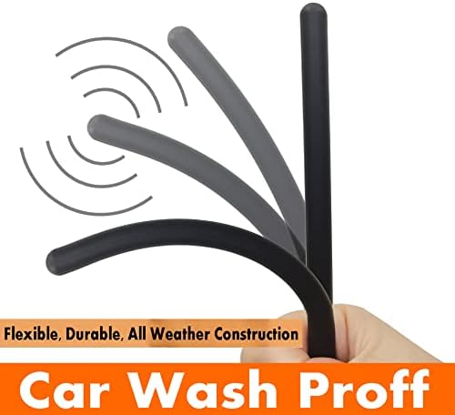 Antena de borracha para Nissan Versa Radio Premium Recepção - Prova de lavagem de carros de 7 polegadas, substituição interna de mastro de antena de cobre de cobre
