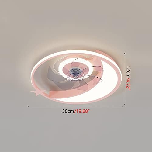 Dlsixyi 19.7inh Moon estrela a luz do teto, ventiladores de teto com lâmpadas controle remoto, luz escascadora de