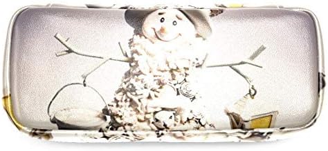 Inomer Christmas Snowman Decoration Pu lápis Box Polas de lápis estudantes papelary lápis Case com zíper duplo