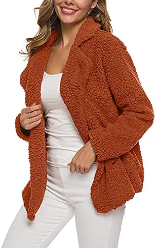 Casacos de inverno para mulheres, jaquetas de manga longa em casa para mulheres caem de jaqueta de conforto sólido de tamanho grande