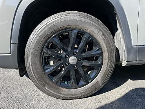 Costa a costa International Imp457Blk Gloss Black Wheel Caps Fits 2019-2021 Jeep Cherokee Latitude