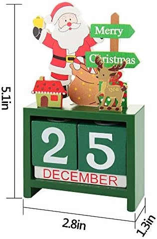 Calendário do advento de Natal de Linkidea, calendário de contagem regressiva de Natal de Natal, calendários de mesa para quadro