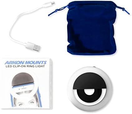 Arkon monta criadores notáveis ​​de telefone e tablet com um pacote de luz de anel com pólo de extensão de cerceta rcbtabledtl