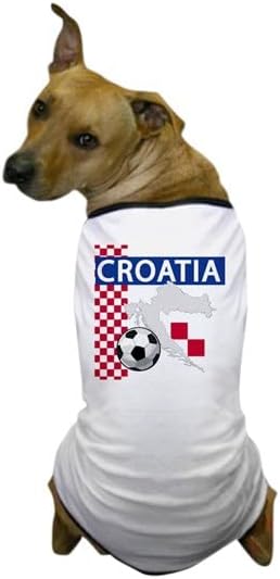 Cafepress Croatia Soccer Dog Shert T-shirt, roupas de estimação, fantasia engraçada de cachorro