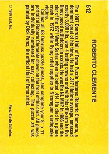 1987 Donruss Roberto Clemente Baseball Card 612