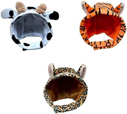 Coloque 3pcs Orezes tranquilos para cães - Mufos de orelha de cachorro para ruído, protetor de ouvido de cachorro Vaca Tiger Animal