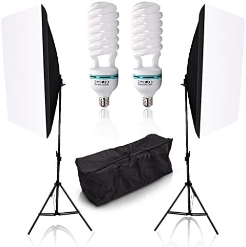 ZLXDP Kit de iluminação SoftBox 2 * 2M Sistema de suporte de fundo 4Color Cenário 135W Bulb Softbox Kit de iluminação