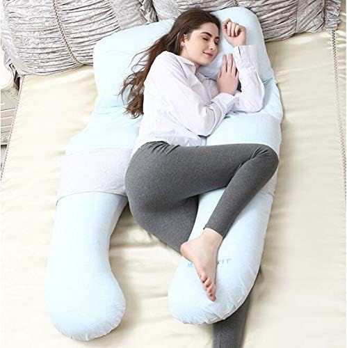 Pillow de gravidez de algodão YQ WHJB, travesseiro corporal de maternidade, travesseiro de corpo inteiro em forma de U, garfos de enfermagem