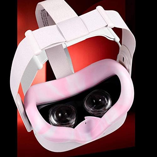 Topcovos mais recente Tampa interfacial de silicone VR para Oculus Quest 2 Proteção de face Anti-LAPELAGEM à prova de suor
