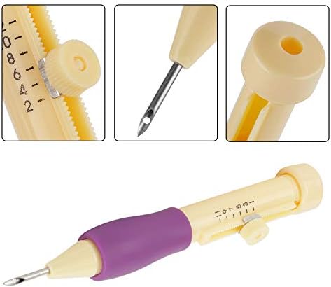 Bordado a agulha de agulha Puncando o kit de ferramentas de encaderamentos de costura com 3 tamanhos para o artesanato diy
