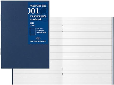 Notebook do viajante Recil, papel leve, pacote de 2, tamanho do passaporte 14371006