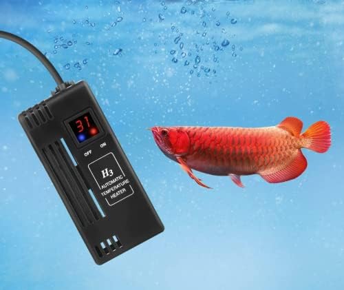 Aquecedor de aquário FluffysMileer para água marinha e fresca com exibição LED externa Controlador de termostato