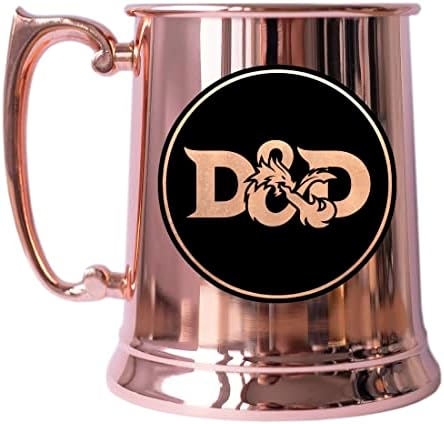 Dungeon Master Moscow Mule Mug personalizada D&D Gamer Gift Copper Stein Beer Caneca DND Presente para ele cerveja Stein 21oz Metal Tankard