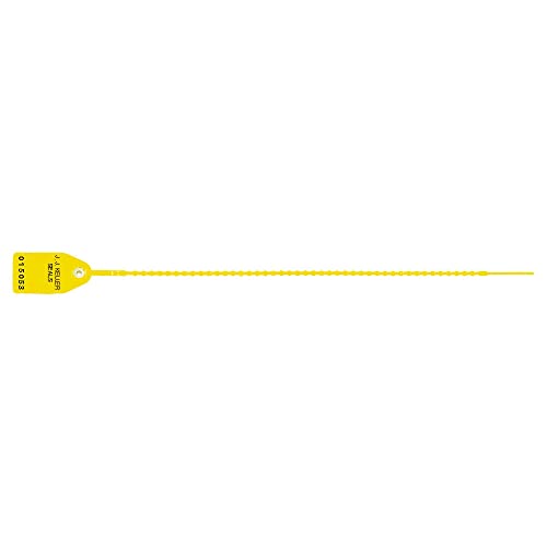 Tugo amarelo selo de plástico apertado 1000-PK. -Sedas de reboque de plástico para serviços pesados ​​de 12 numerados e a quente com J.J. KELLER SEALS - Os focas com cordões de nervuras são resistentes a adulterações - J. J. Keller & Associates