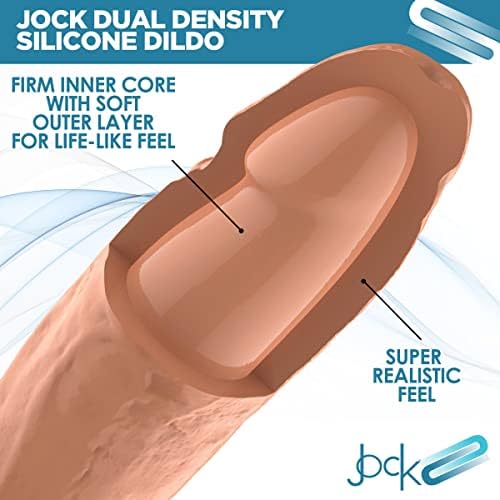 Curve Toys Jock Jock 10 Dada densidade de silicone vibrador com bolas para homens, mulheres e casais. Body Safe Ultra