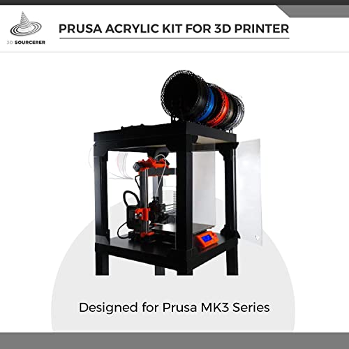 3D Sourcerer V2 Prusa ikea Falta Kit de acrílico de 5 mm de 3 mm para o gabinete da impressora 3D | x10 ímãs | Folhas