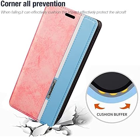 Shantime para Samsung Galaxy S23 Caso Ultra, Moda Maticolor Magnetic Clost Leather Flip Case Tampo com suporte para Cartão