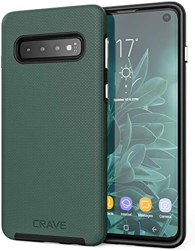 Crave Guarda dupla para a caixa Samsung Galaxy S10, Proteção à prova de choque Case de camada dupla para Samsung Galaxy S10 - Forest