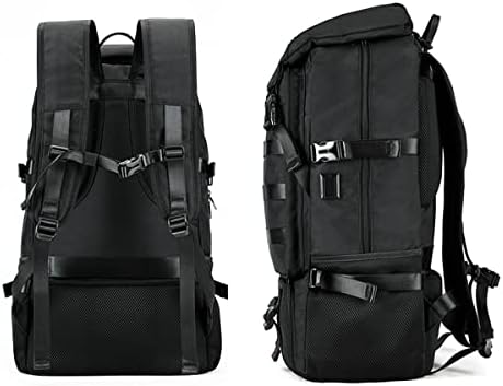 Mochila de laptop de viagens Xincada para homens Mochilas extras com mochilas com compartimento de calçados Continua a camada de mochila Daypack, preto