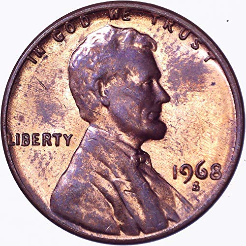 1968 S Lincoln Memorial Cent 1C sobre não circulado